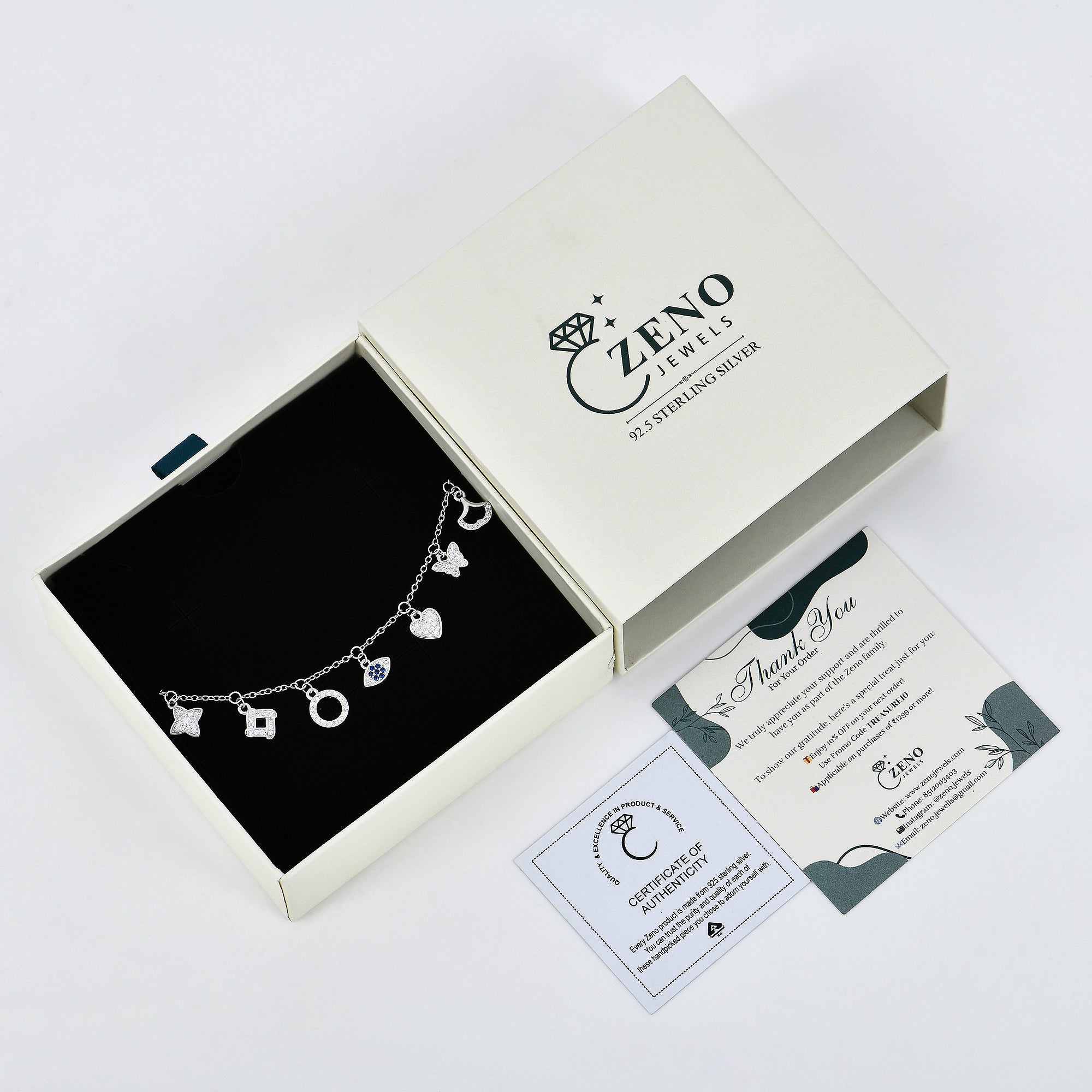 Amulet Dual Link (Bracelet & Anklet) in 925 Sterling Silver