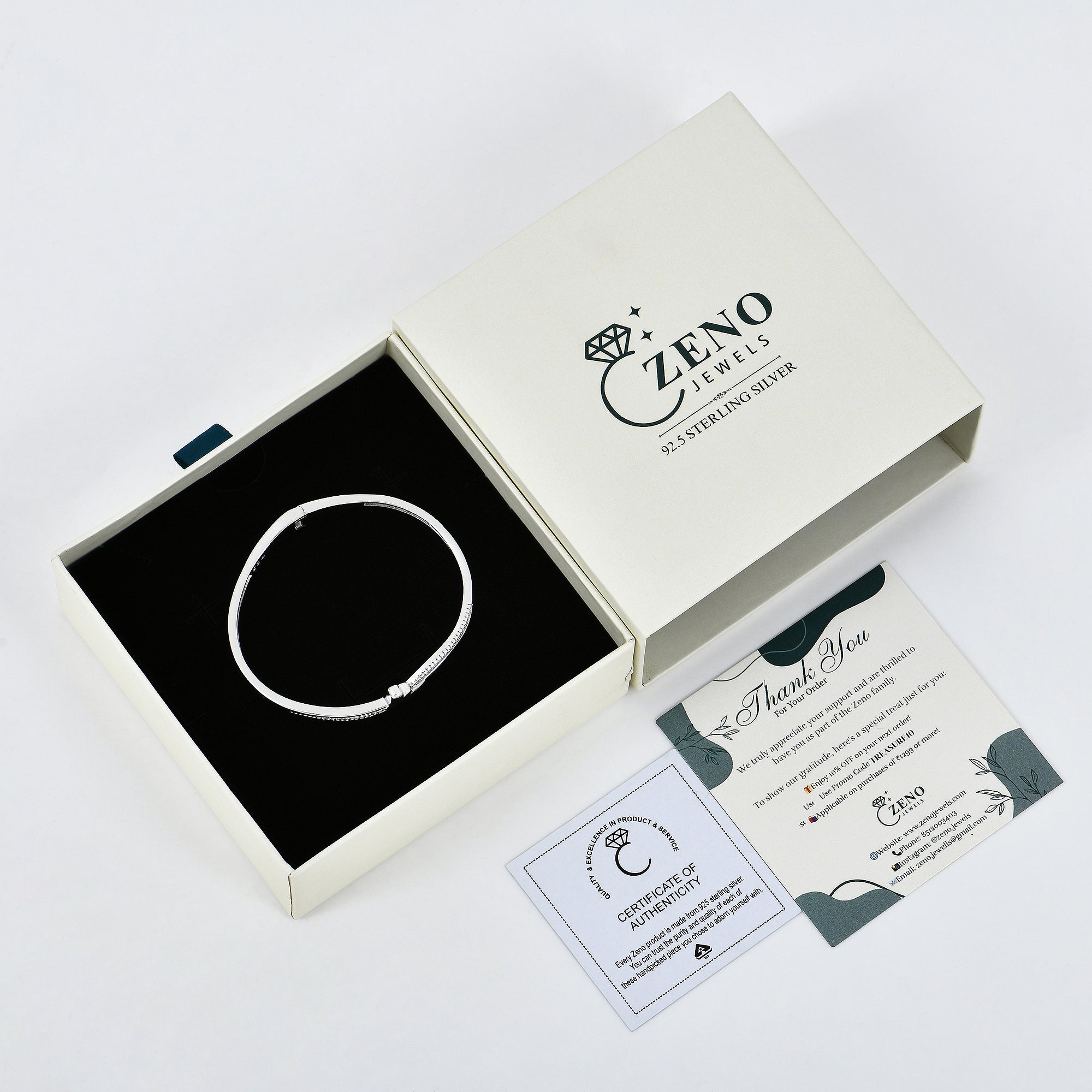 Amity Cuff Bangle in 925 Sterling Silver