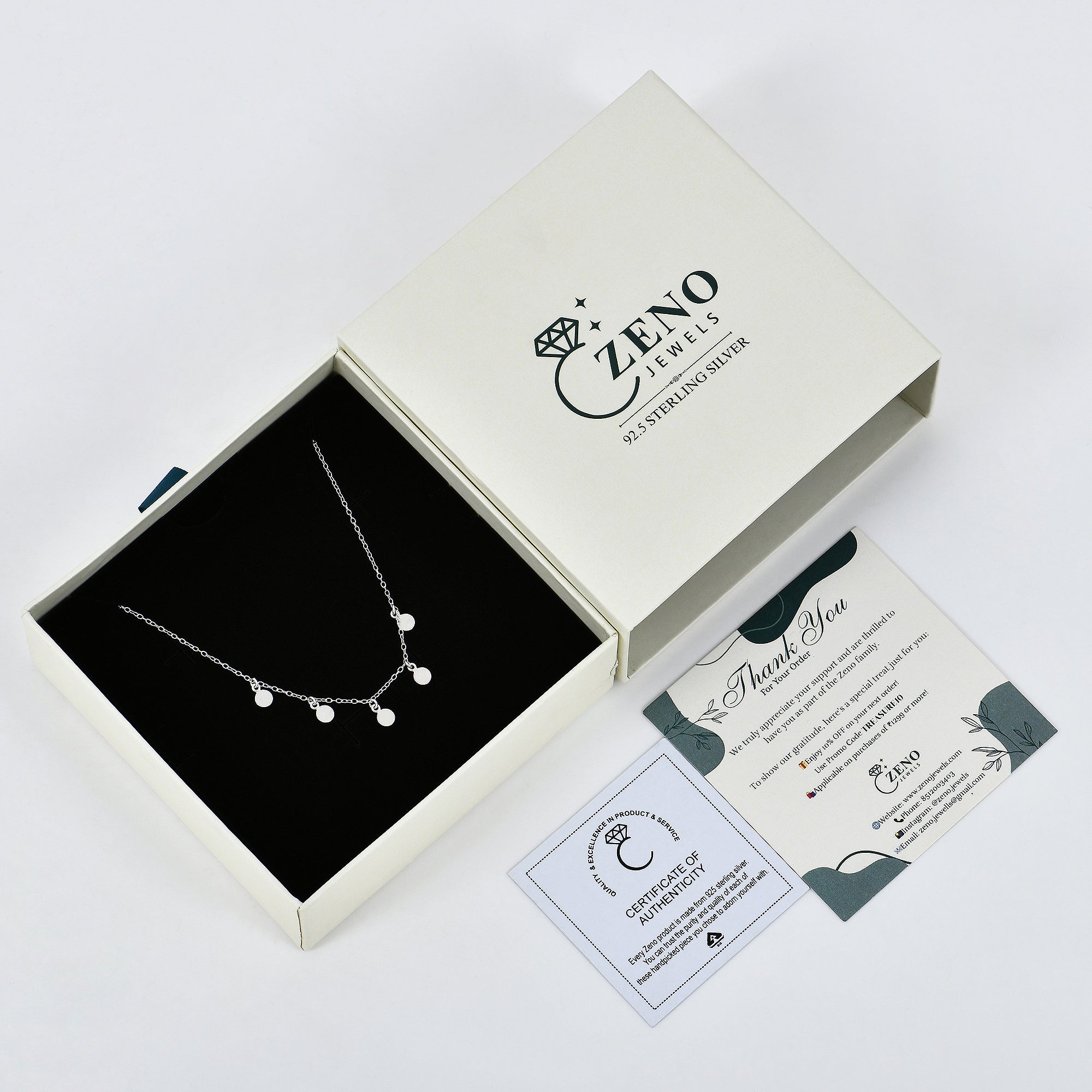 Luna Drop Necklace in 925 Sterling Silver