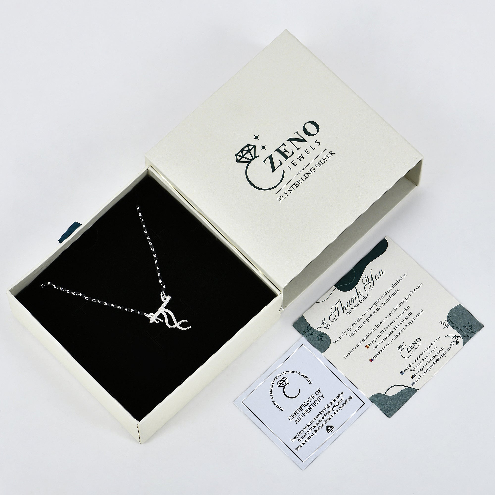 Bansuri Link Mangalsutra in 925 Sterling Silver