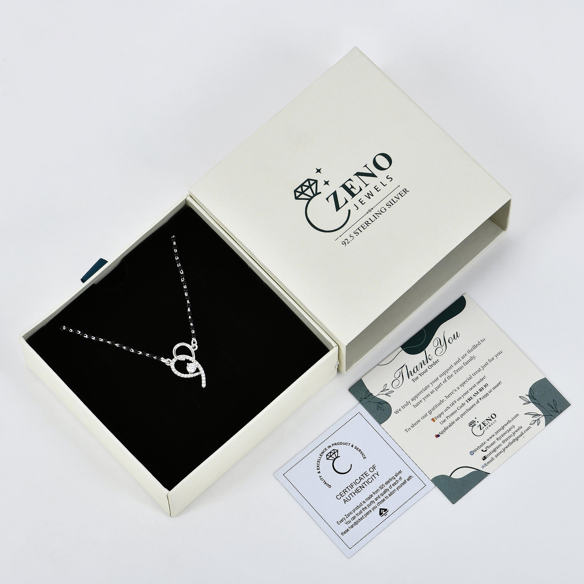 Infinity Heart Mangalsutra in 925 Sterling Silver