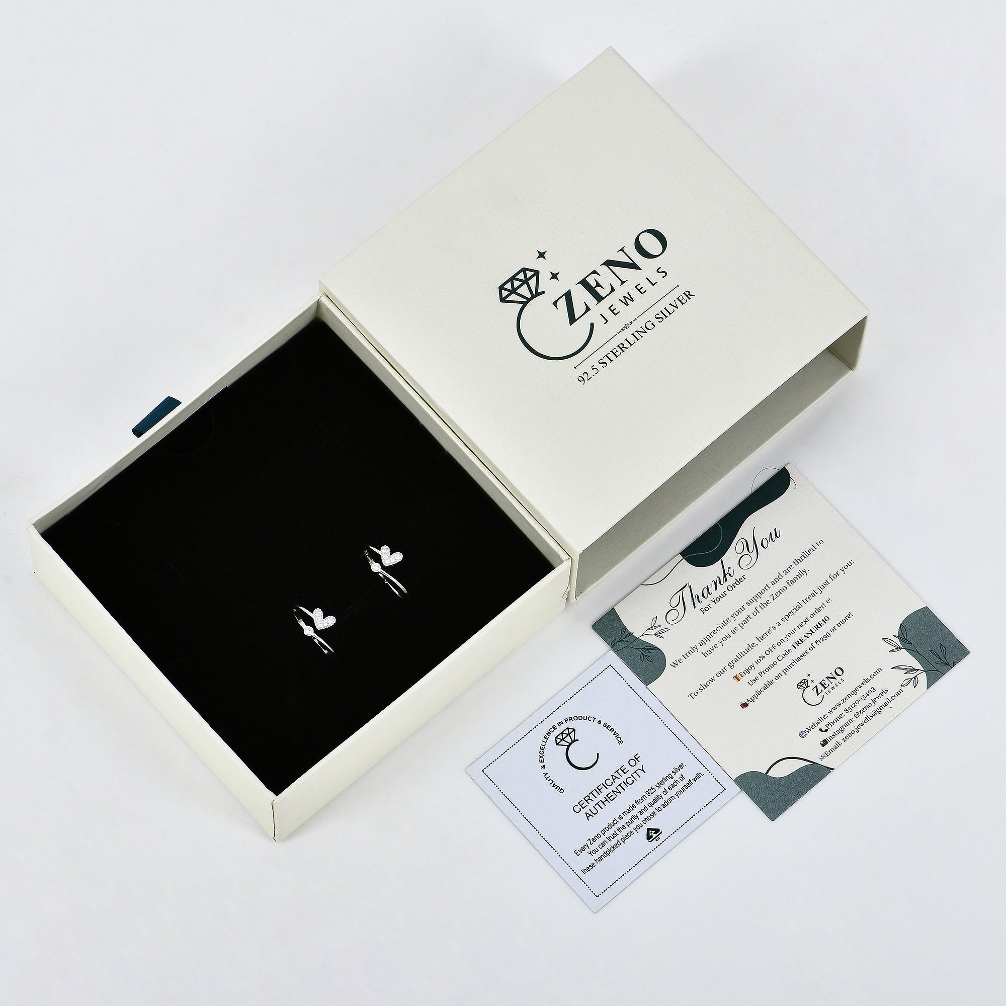Nexus Heart Toe Rings in 925 Sterling Silver