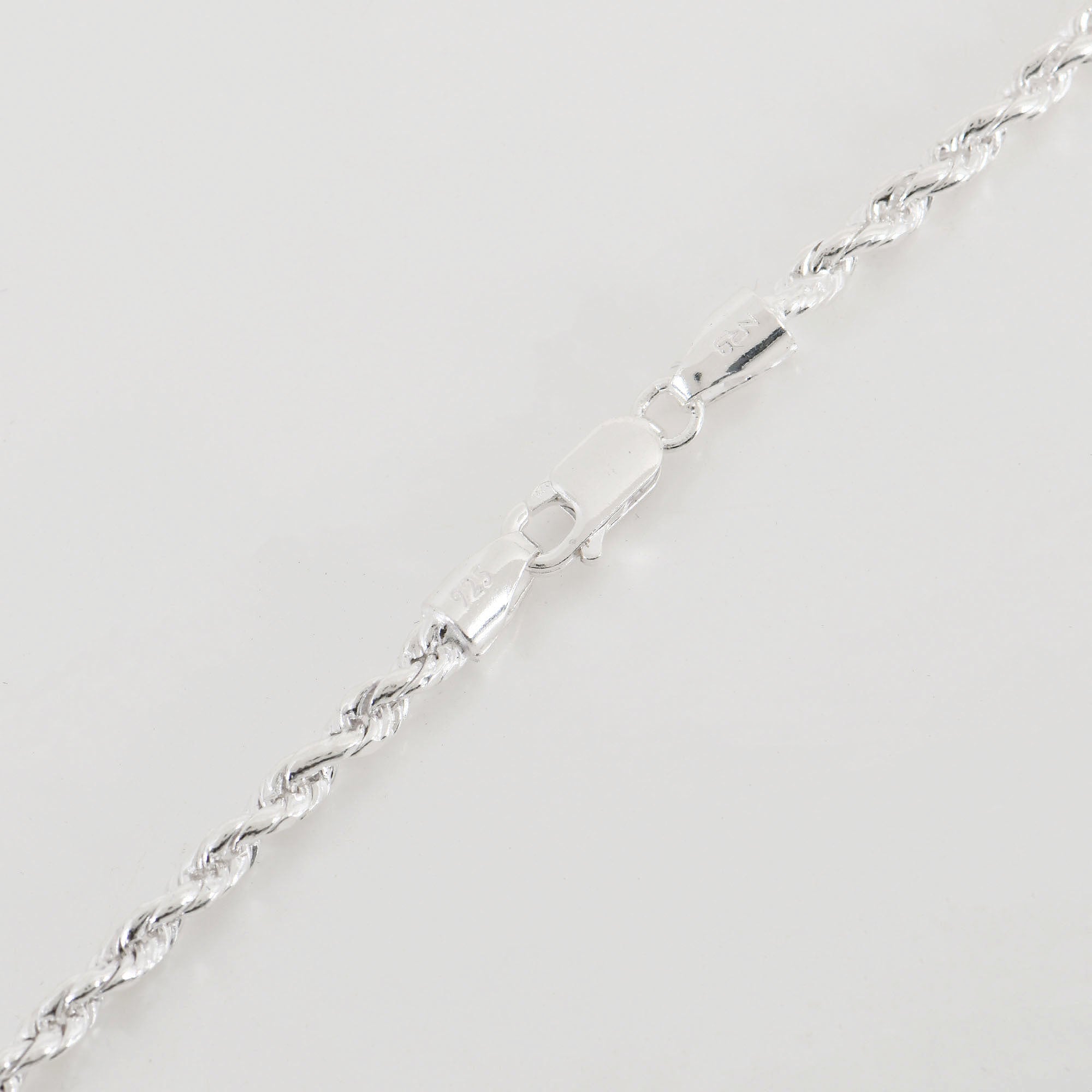 925 Sterling Silver Men’s Twisted Rope Bracelet