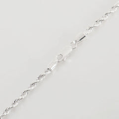925 Sterling Silver Men’s Twisted Rope Chain – 20 Inch