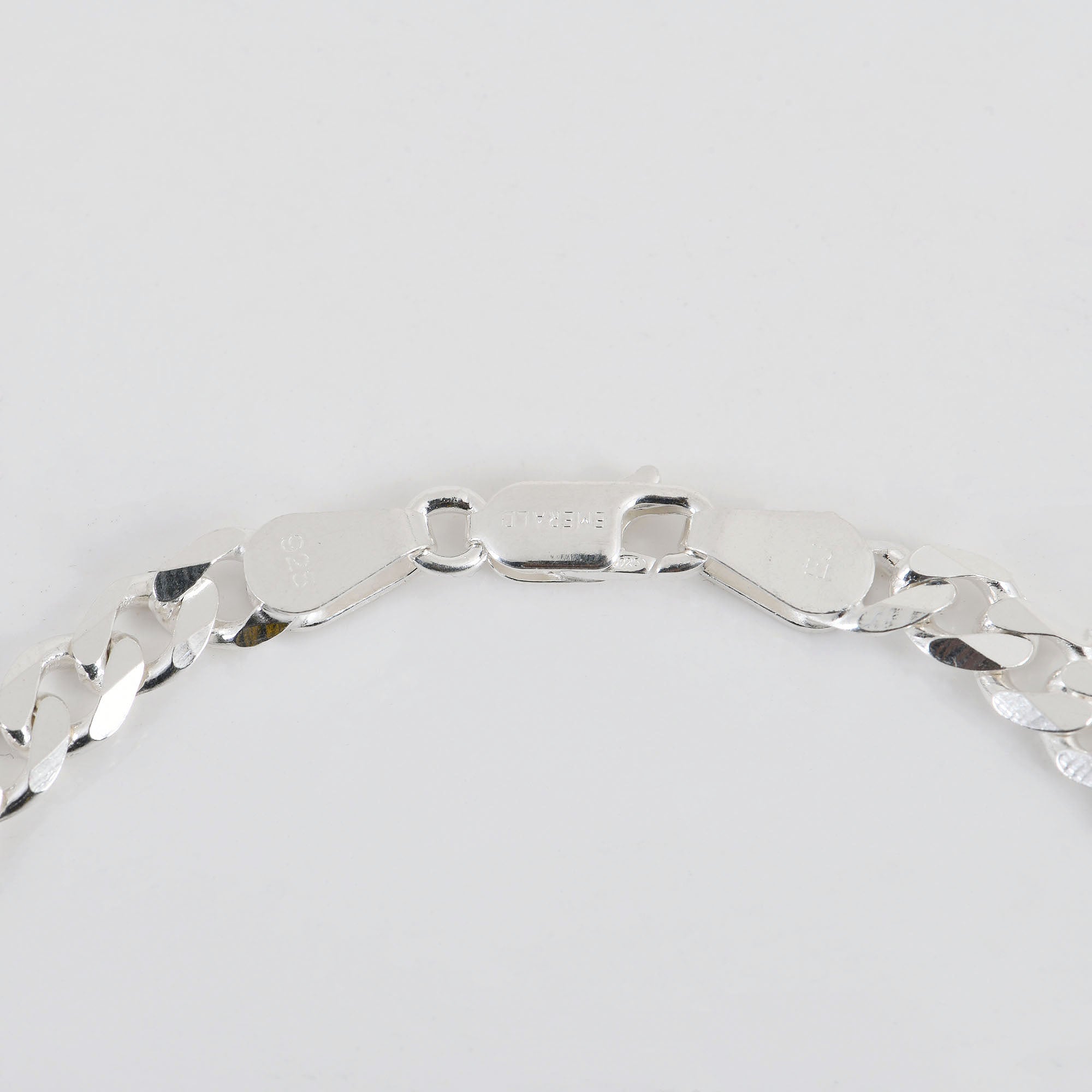 925 Sterling Silver Men’s Curve Cut Bracelet