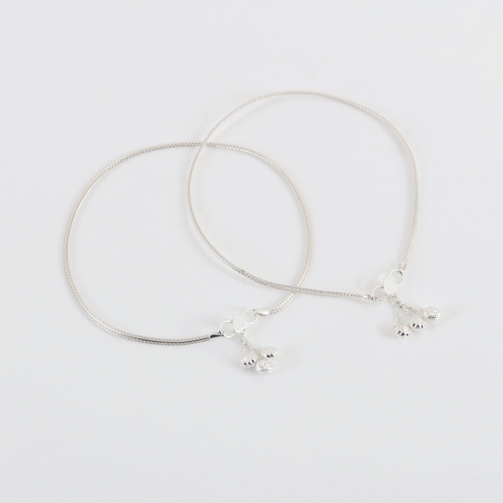 925 Sterling Silver Anklet with Ghungroo