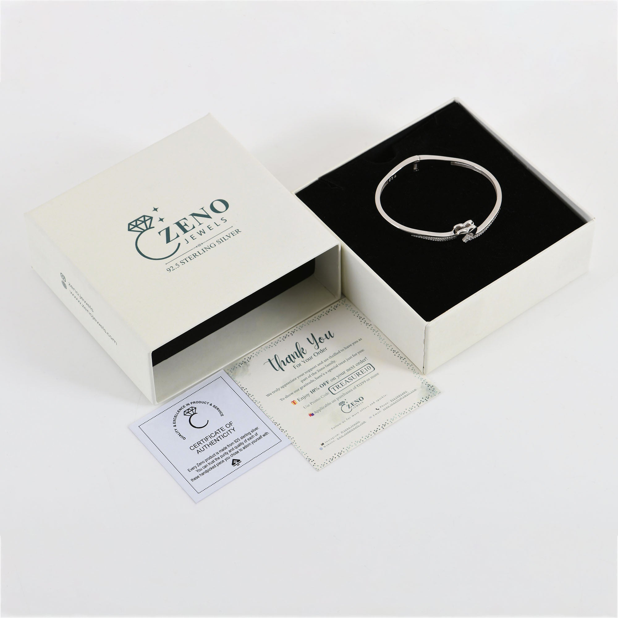 925 Sterling Silver Heart Accent Bangle Bracelet