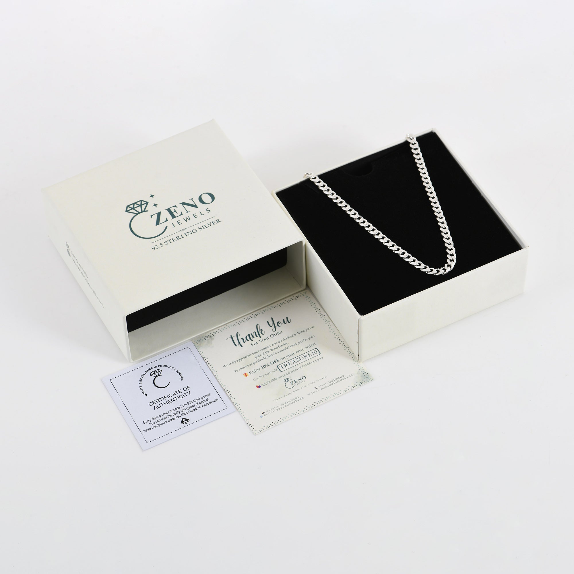 925 Sterling Silver Men’s Cuban Link Chain