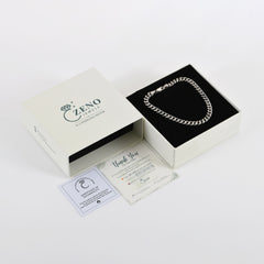 925 Sterling Silver Men’s Oxidised Italian Link Bracelet