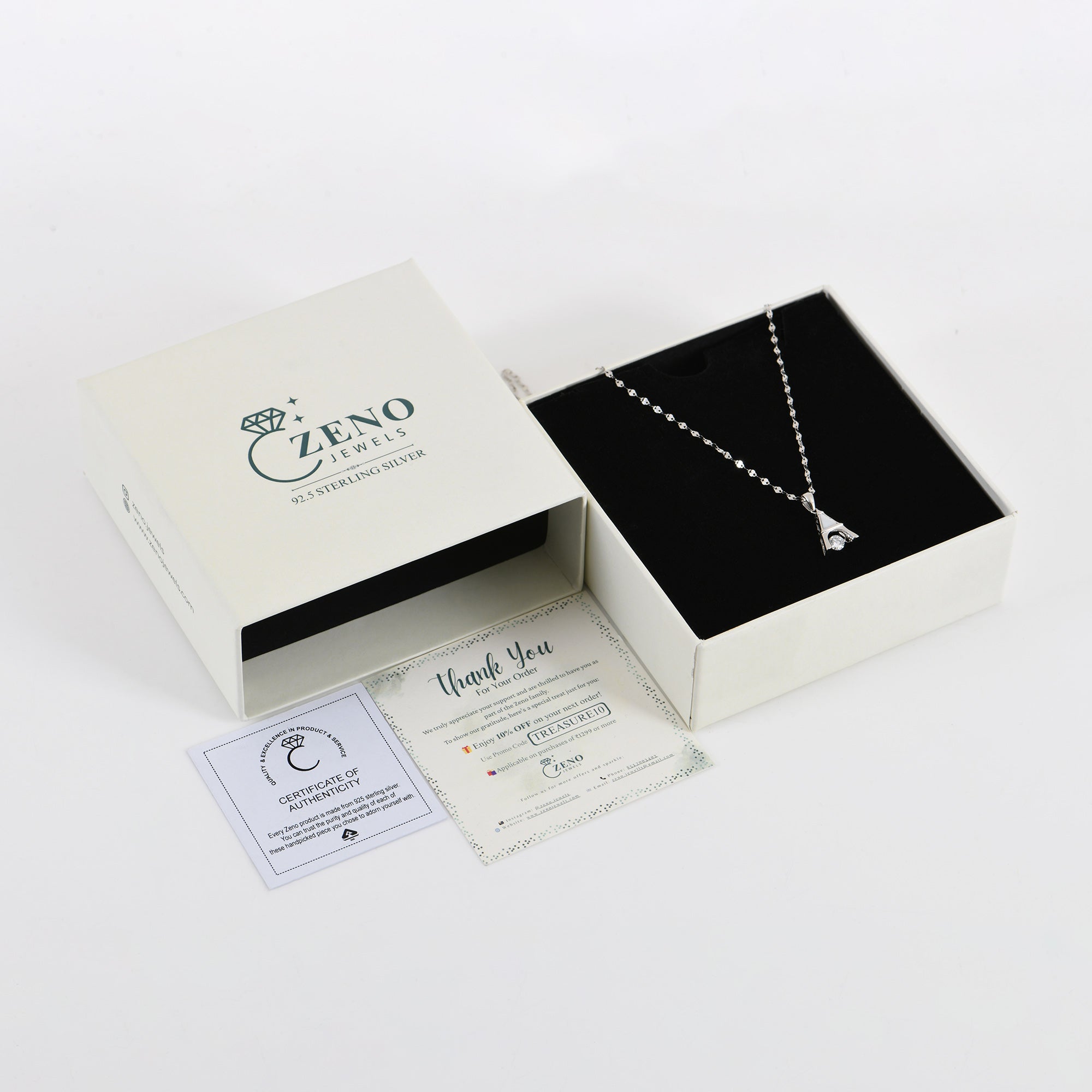 Eiffel Tower Charm Pendant 925 Sterling Silver