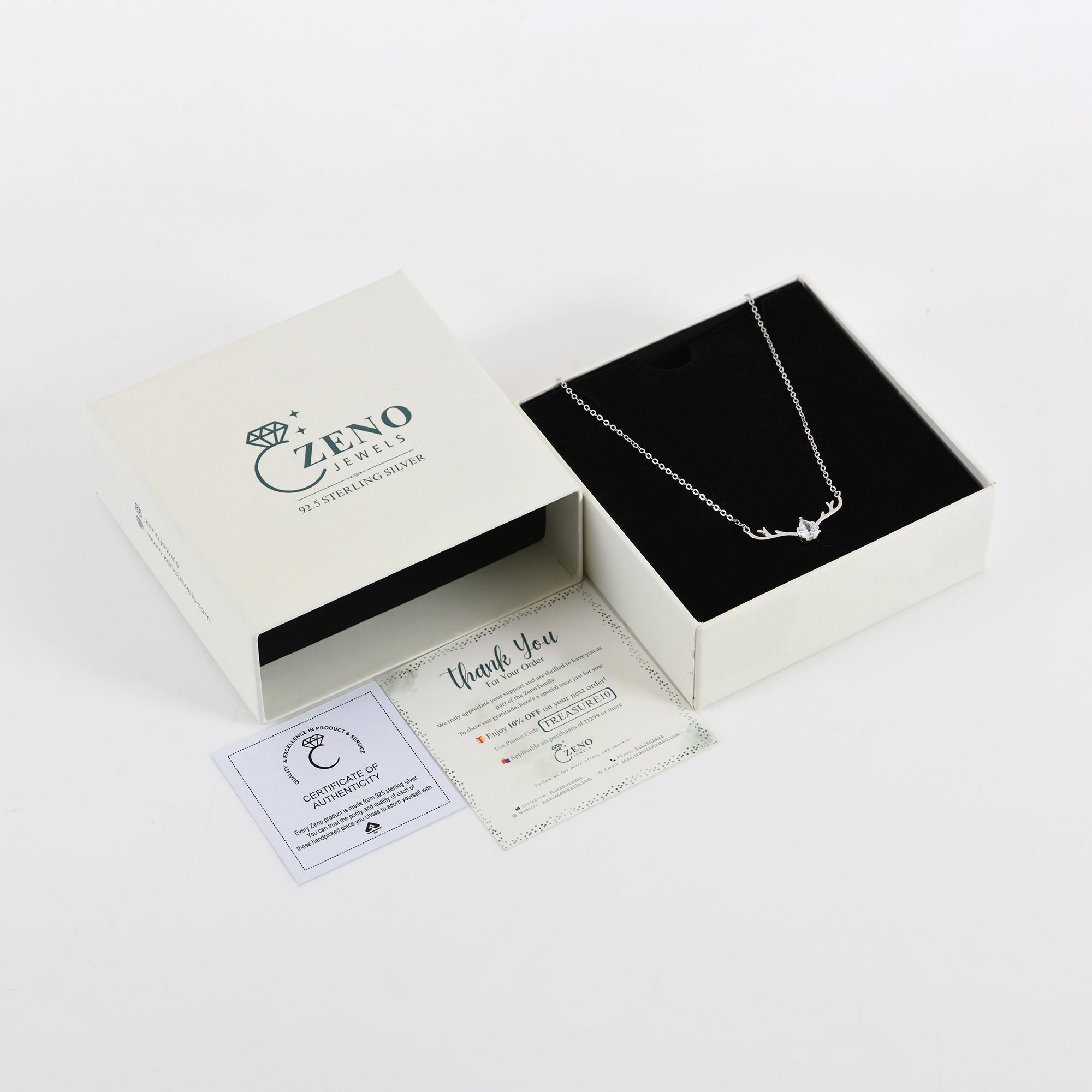 Deer Heart Pendant in 925 Sterling Silver