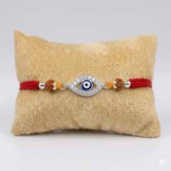 Classic Studded Rakhi in 925 Sterling Silver