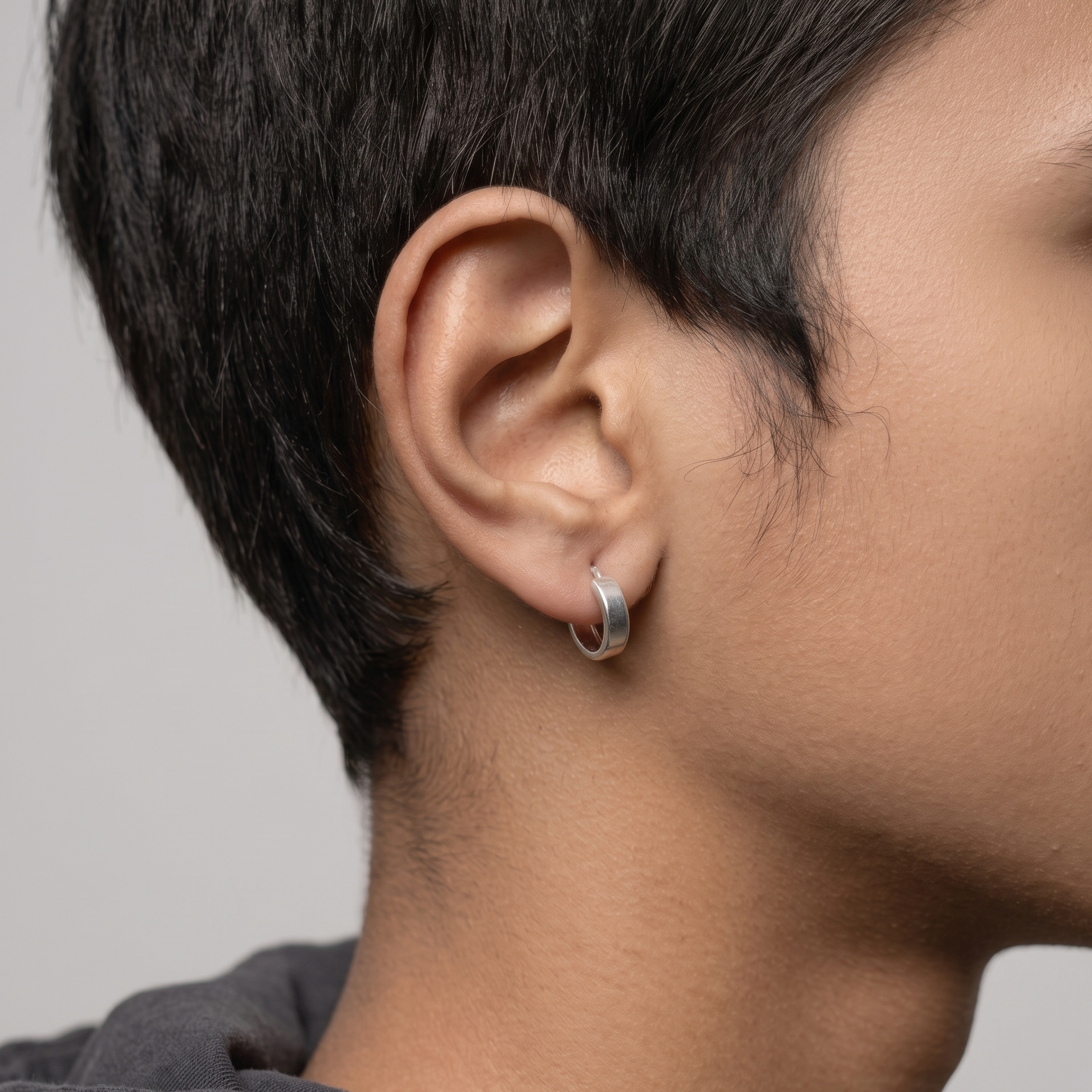 Men's Dome Hoops in 925 Sterling Silver