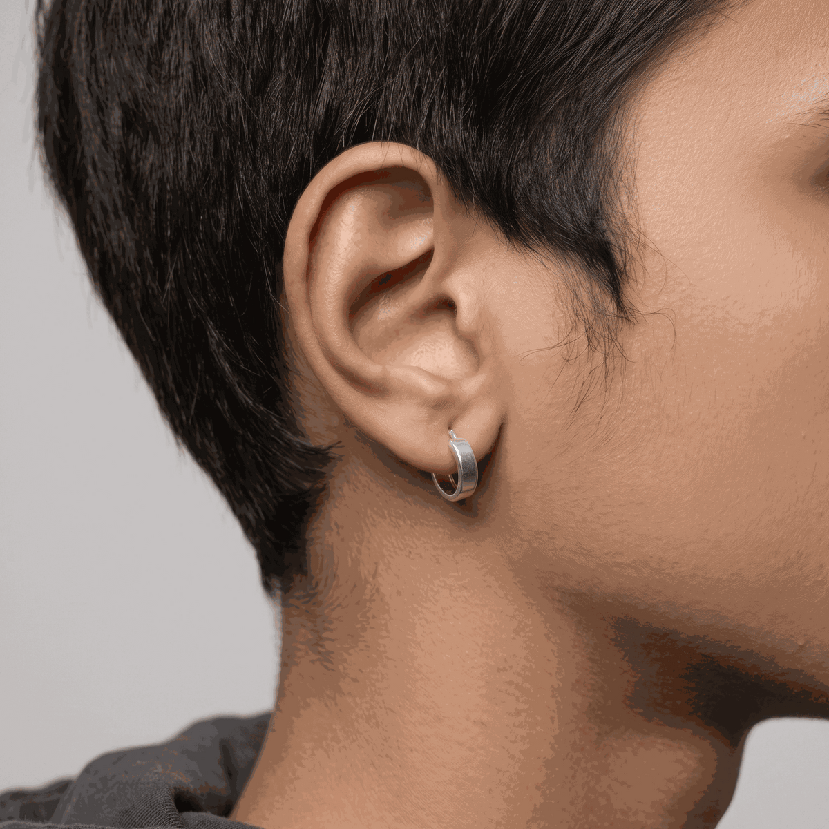 Men's Dome Hoops in 925 Sterling Silver - Zeno Jewels