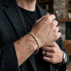 Men's Box Chain Bracelet in 925 Sterling Silver