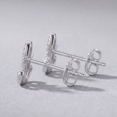 Crystal Rocking Horse Studs in 925 Sterling Silver