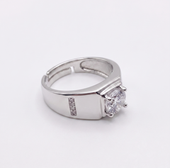 Zenith Solitaire Adjustable Ring in 925 Sterling Silver