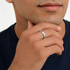 Classic 925 Sterling Silver Band Ring – Unisex Minimal