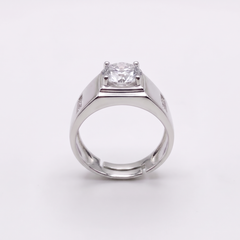 Zenith Solitaire Adjustable Ring in 925 Sterling Silver