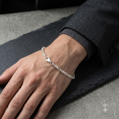 Chrome Twist Bracelet in 925 Silver