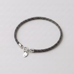 Oxidised Caviar Bracelet in 925 Silver