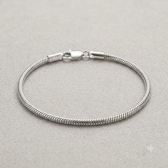 Classic Snake Chain 925 Silver Bracelet