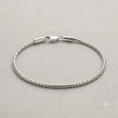 Classic Snake Chain 925 Silver Bracelet