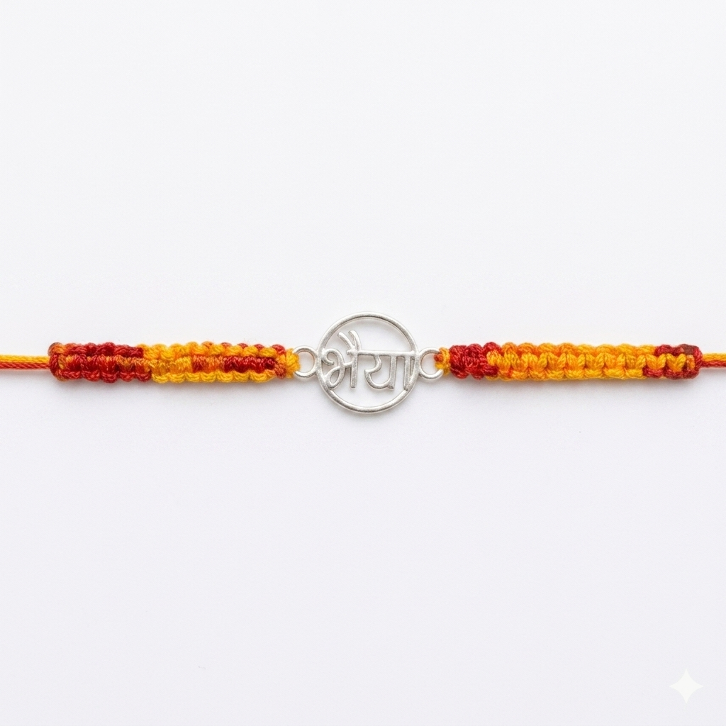 Classic Plain Rakhi in 925 Sterling Silver
