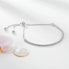 Italian Adjustable Silver Bracelet in 925 Sterling