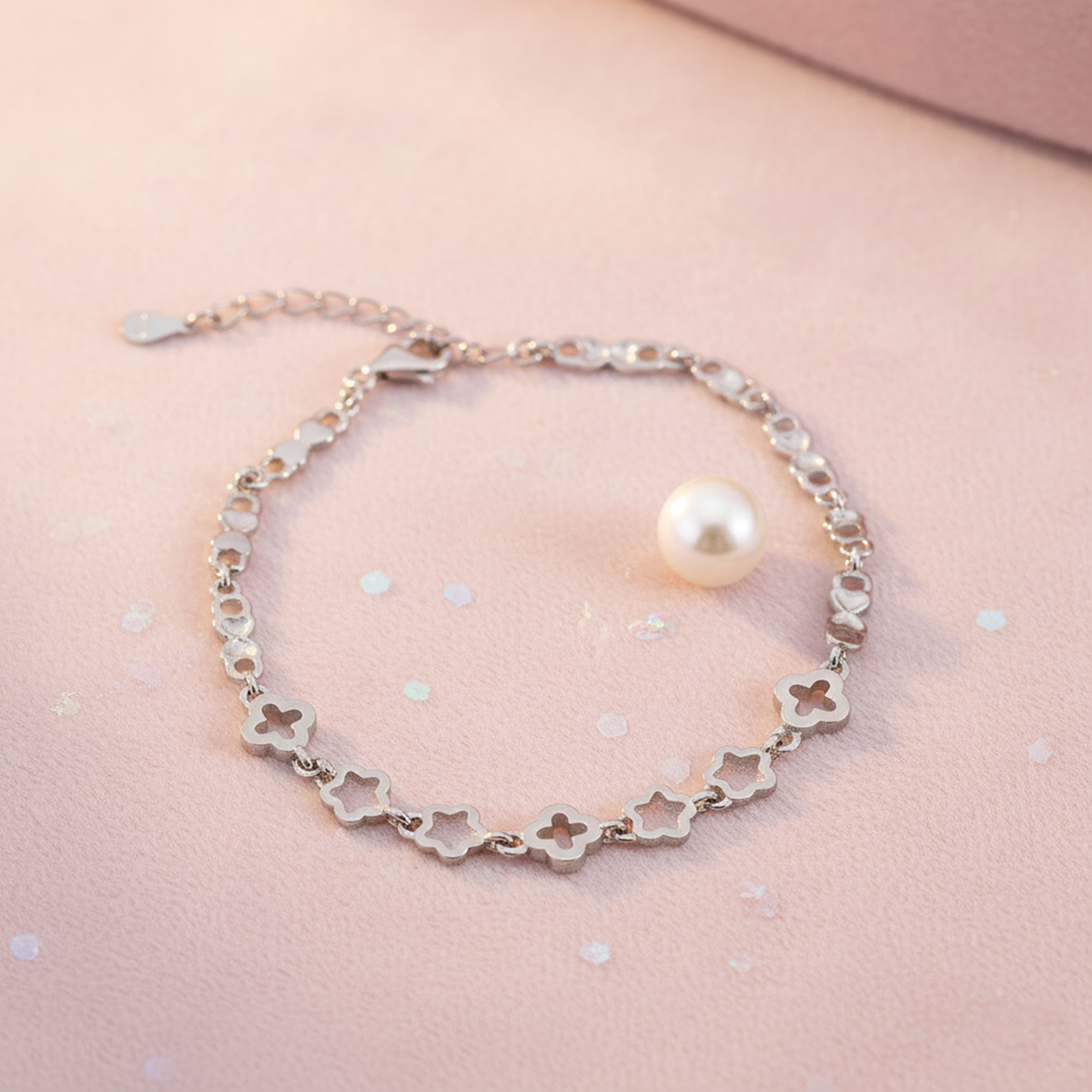 925 Sterling Silver Star Charm Bracelet