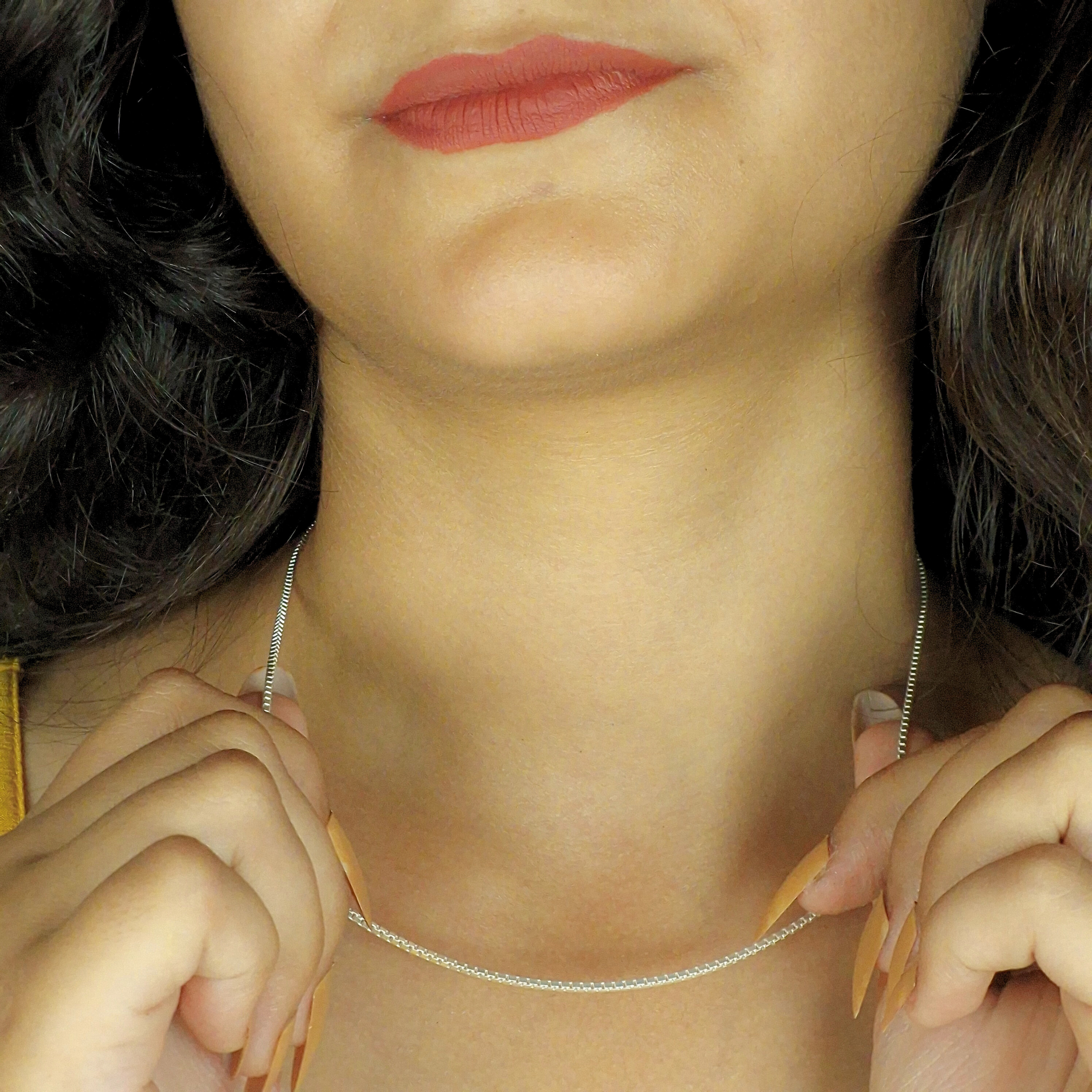 925 Silver Box Chain for Pendants – Sleek Minimal Design