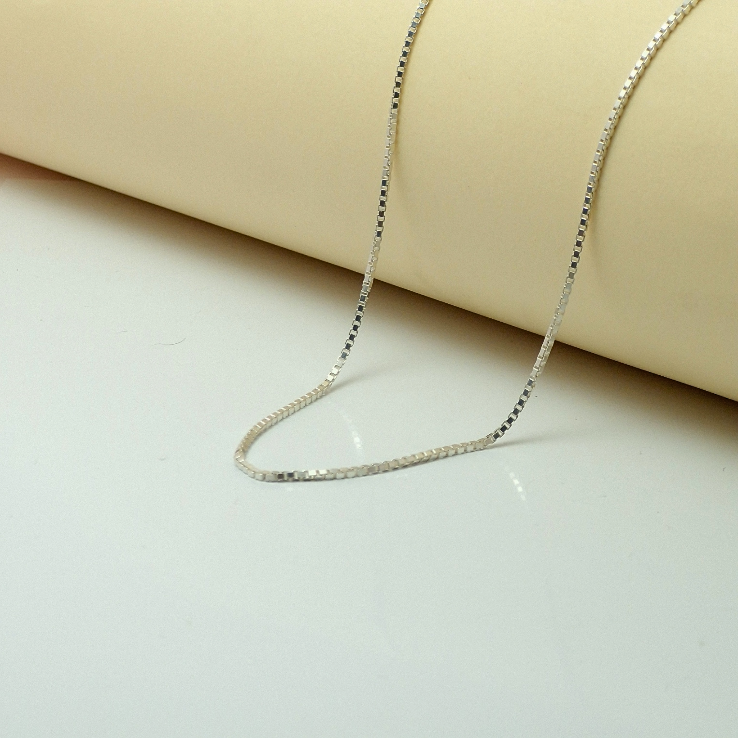 925 Silver Box Chain for Pendants – Sleek Minimal Design